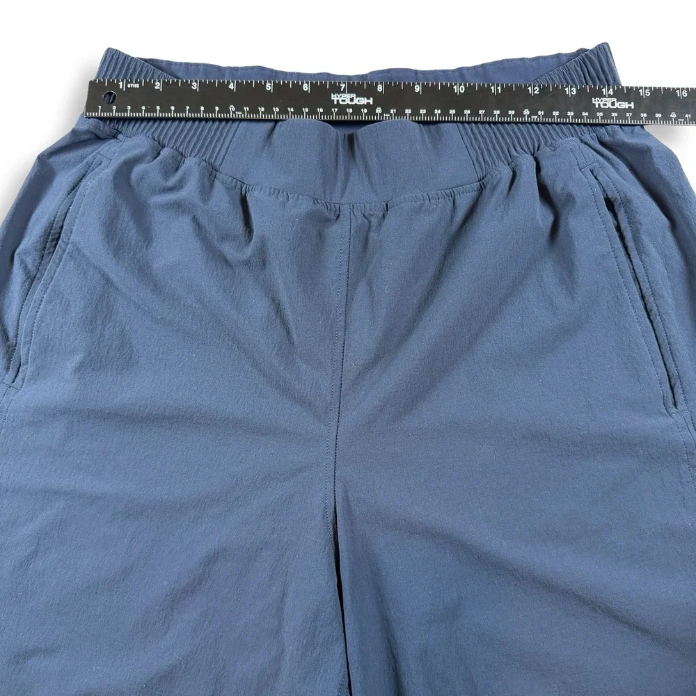 Lululemon Stretch High-Rise Wide-Leg Crop Navy Blue Pants LW6CNUS Size L